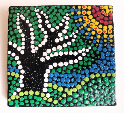 Landscape Dotted Painting Magnet